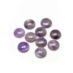 Cabochon / plaksteen Amethist 6mm, per stuk.