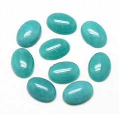 Cabochon / plaksteen Jade ovaal turkooiskleur 18x13mm