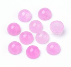Cabochon / plaksteen Jade roze 6mm. Per stuk.