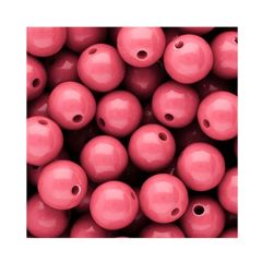 Acryl DQ kralen 12mm, glanzend creme roze, 10 stuks