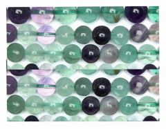 Half snoer Fluoriet kralen groen 8mm