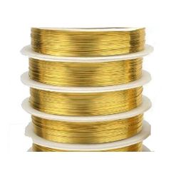 Metaaldraad goudkleurig 0.3mm 15 meter