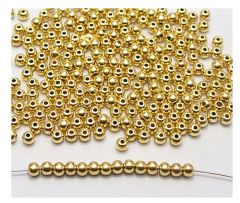 Acryl kralen goudkleurig 8mm. Per 30 stuks.