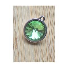 Hanger rivoli puntsteen 12mm peridot groen