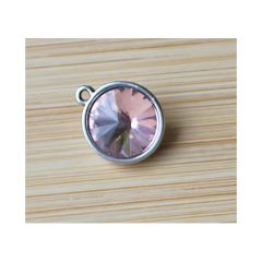 Hanger rivoli puntsteen 12mm roze