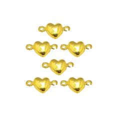 Magneet slot goudkleurig Hartje 17x10x6mm