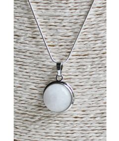 Ketting met witte kristal hanger