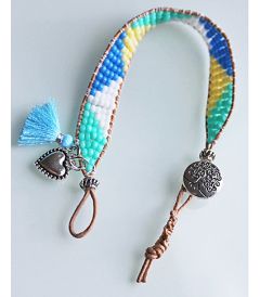 Manchet armband driehoekjes Miyuki kralen 18cm
