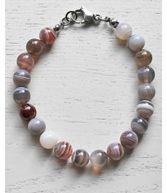 Armband 8mm Botswana Agaat kralen
