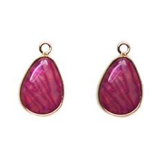 Druppel hanger facetgeslepen crackle Agaat fuchsia. 23x14mm, per stuk.