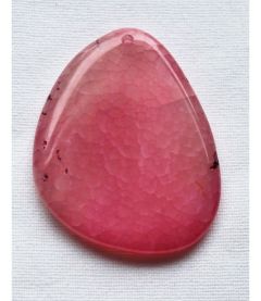 Hanger zacht roze Agaat 58x45mm