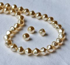 Tsjechische barok glasparels AA kwaliteit, parelmoer glans, 12mm. Per 22 stuks.