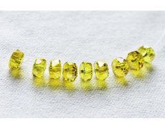 Zakje facetgeslepen heldere gele kristal glaskralen 8x5mm, 20 st.