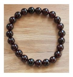Armband rode granaat kralen 8mm, 18cm