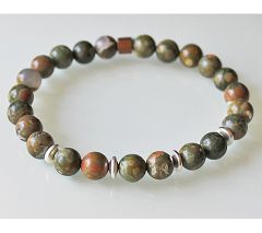 Armband groene kambaba jaspis, 20-21cm.