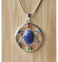 Ketting met ronde Chakra Lapis Lazuli hanger