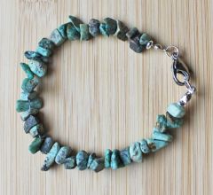 Armband Afrikaanse turkoois split kralen, lengte 19.5cm.