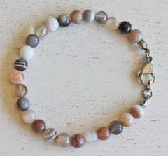 Armband 6mm Botswana Agaat kralen