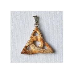  Hanger Jaspis lichtbruin, 30x30mm