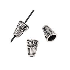 Kralenkapje metaalkleur 15x12mm. Per stuk.