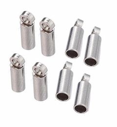 Eindkapje roestvrijstaal 7x2.5mm. Per 2 stuks.