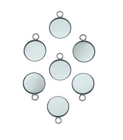 Kastje rvs voor 6mm cabochon, hangertje, per 5 stuks.