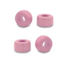 Kralen mat roze 7x4mm, per 25 stuks