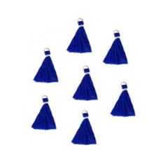 Kwastje of tassel Prinses blauw 15mm. Per stuk.