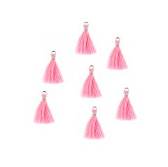 Kwastje of tassel zacht roze 15mm. Per stuk.