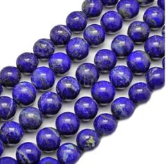 Half snoer Lapis Lazuli kralen 10mm, 18 kralen.