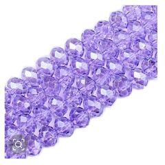Zakje facetgeslepen kralen lila transparant 4mm. 48-50 stuks.