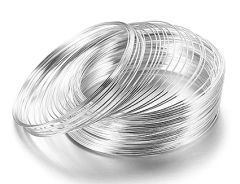 Memory wire zilverkleur, 10 windingen