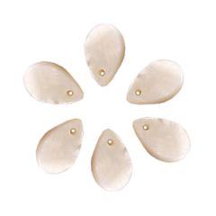Schelphangers parelmoer ovaal 15x10mm, per 2 stuks.