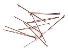 Nietstift roodkoper 35mm met platte kop, per 20 stuks