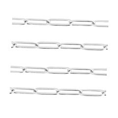 Ankerketting zilverkleurige schakels 7x3mm. Per 50cm.