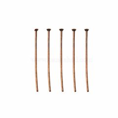 Nietstift rood koper platte kop, 30mm. Per 20 stuks.