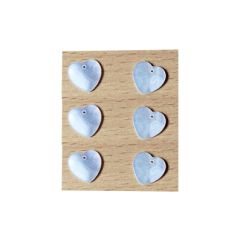 Hanger schelpje wit 12x12mm. Per stuk.
