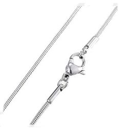 Zilverkleurige slangen ketting 1.5mm lang 42cm