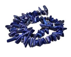 Zakje Lapis Lazuli grote splitkralen, 5-10mm x 14-45mm, 10 kralen