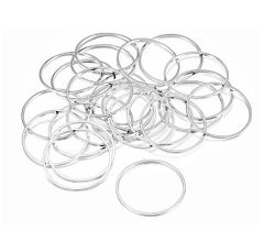 Oorbelhanger gesloten ring zilverkleurig 30mm, per stuk