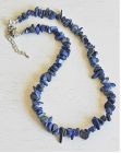Ketting Lapis Lazuli split kralen 42cm + verlengketting