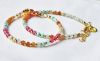 Armband zomerse kleuren mix edelsteen rondel kralen 5x3mm