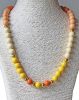Ketting 12mm zomerse Acryl kralen in diverse kleuren, 54cm.
