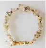 Armband Goudkwarts splitkralen met bedel