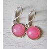 Oorbellen Jade roze 10mm