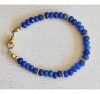 Armband facetgeslepen blauwe Jaspis kralen 
