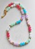 Ketting 8mm meerkleurige acryl kralen