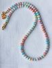 Ketting 6x4mm glinsterende zachtgekleurde rondel kralen
