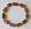 Armband kolomkralen natuurlijke Ocean Jaspis