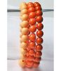Armbanden set 8mm donker- en licht oranje en heel licht oranje